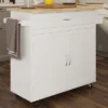 Kitchen Island With Spice Rack And Storage Cabinet – Rolling Cart With Drawers To Use As Coffee Bar, Microwave Stand Or Storage By Lavish Home (White) -Restaurant Furniture Store GUEST c6bb6514 34cc 4644 a84e 005906de82b8