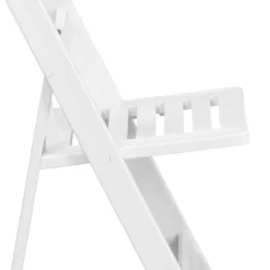 Emma And Oliver 4 Pack 1000 Lb. Capacity White Resin Folding Chair With Slatted Seat -Restaurant Furniture Store GUEST c7170423 7a86 4655 bedf cb1ee5412ede