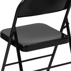 Flash Furniture 4 Pack HERCULES Series Double Braced Metal Folding Chair -Restaurant Furniture Store GUEST c7eff8ab bd01 4c07 96e4 a2eca6d31ada