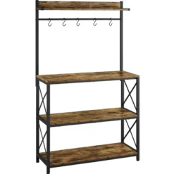 Yaheetech 4-Tier Kitchen Storage Rack With 5 S Hooks -Restaurant Furniture Store GUEST c8dc3b54 bf03 4155 8a00 2ed0b43c9d44