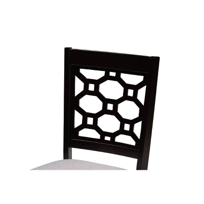 4pc Peter Fabric Upholstered And Wood Dining Chairs - Baxton Studio 4 4pc Peter Fabric Upholstered And Wood Dining Chairs - Baxton Studio - Image 2