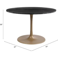47.2" Lynnette Round Marble Dining Table Black - ZM Home 23 47.2" Lynnette Round Marble Dining Table Black - ZM Home -Restaurant Furniture Store GUEST ca3796e2 6f06 40b0 8508 fb36966477f3