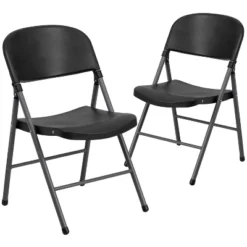 Emma And Oliver 2 Pack Home & Office 330 Lb. Capacity Foldable Plastic Chair -Restaurant Furniture Store GUEST cb3740aa 75bd 4672 9199 198bb5a32fdf