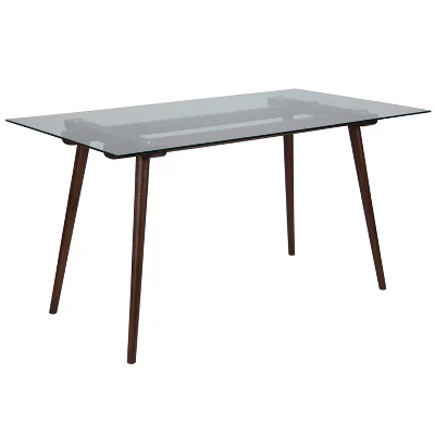 Merrick Lane 31.5" X 55" Rectangular Solid Wood Table With Glass Top 13 Merrick Lane 31.5" X 55" Rectangular Solid Wood Table With Glass Top - Image 11