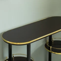 Fabulaxe Set Of 2 Pieces, Bartender Serving Display Station, Bar Console Working Counter With Open Shelves, Wood Bar Console Island -Restaurant Furniture Store GUEST cbc6f3d2 9461 4f6a a24b ba31560d84e0