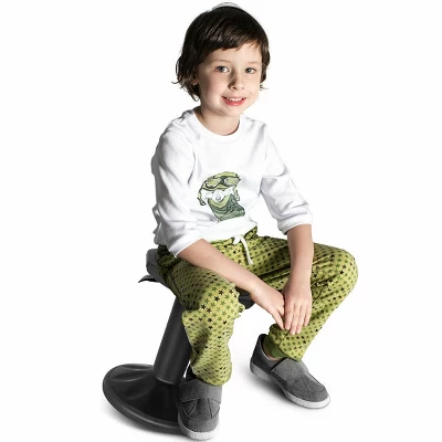 Costway Wobble Chair Height Adjustable Active Learning Stool Sitting Home Office Black 4 Costway Wobble Chair Height Adjustable Active Learning Stool Sitting Home Office Black - Image 2