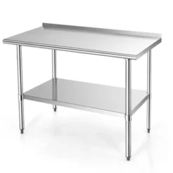 Costway Stainless Steel Table For Prep & Work W/ Backsplash 24 Costway Stainless Steel Table For Prep & Work W/ Backsplash -Restaurant Furniture Store GUEST cc4f9362 82f0 4b02 99a1 fbd05ebbe0a4