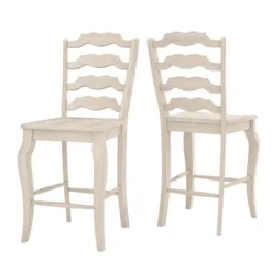Set Of 2 24" South Hill French Ladder Back Counter Chairs - Inspire Q -Restaurant Furniture Store GUEST ccdee78c b064 4a3c b126 a803d685c475