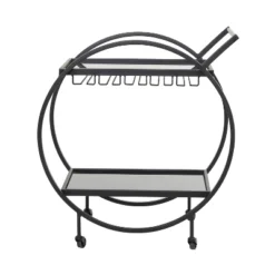 Contemporary Metal Round Bar Cart - Olivia & May 18 Contemporary Metal Round Bar Cart - Olivia & May -Restaurant Furniture Store GUEST cecddb36 372b 4d50 9b35 e5e490a5dd1d