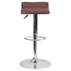 Emma And Oliver Solid Wave Seat Vinyl Adjustable Height Barstool With Chrome Base -Restaurant Furniture Store GUEST cf71fde8 7af9 4825 8ebf 71cc29d53645