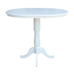 36" Kyle Round Top Pedestal Table With 12" Drop Leaf White - International Concepts -Restaurant Furniture Store GUEST cf8dfd0f d129 4385 b59e 1864b6be5020
