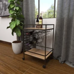 Metal And Wood 2 Tiered Wine Rack Chart Gray - Olivia & May 35 Metal And Wood 2 Tiered Wine Rack Chart Gray - Olivia & May -Restaurant Furniture Store GUEST d0688211 cb14 4a44 93c4 0393de826863