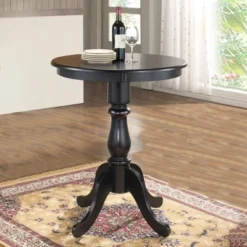 Salem Round Pedestal Bar Table - Carolina Cottage