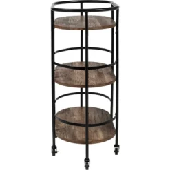 Honey-Can-Do 3 Tier Oval Bar Cart Walnut -Restaurant Furniture Store GUEST d0d841ed 0a7d 4c30 b3a7 e507ae002f85