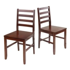 3pc Hamilton Drop Leaf Dining Table With Ladder Back Chairs Wood/Walnut - Winsome -Restaurant Furniture Store GUEST d154c201 ed64 4f2a a3e3 91cc215b03d3