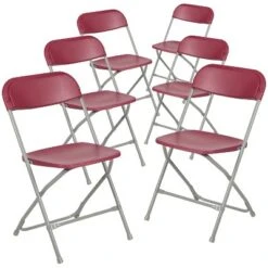 Emma And Oliver Set Of 6 Stackable Folding Plastic Chairs - 650 LB Weight Capacity -Restaurant Furniture Store GUEST d157f7e7 a1a2 478f a889 3f22490bdcdf