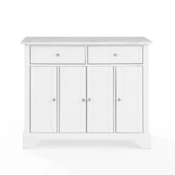 Avery Kitchen Island/Cart Distressed White/White Marble - Crosley -Restaurant Furniture Store GUEST d196b911 c050 4100 bbda 1a2885ec6a6d