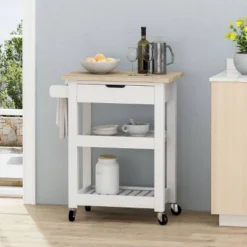 Dade Kitchen Cart With Wheels - Christopher Knight Home