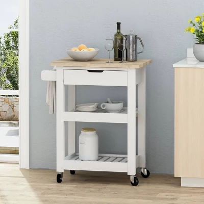 Dade Kitchen Cart With Wheels - Christopher Knight Home 3 Dade Kitchen Cart With Wheels - Christopher Knight Home