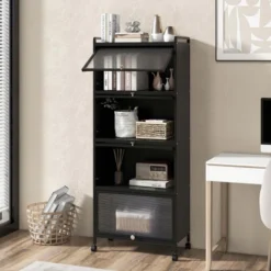 Costway 5-Tier Kitchen Baker's Rack Storage Cabinet Mobile Microwave Stand Flip-up Doors 13 Costway 5-Tier Kitchen Baker's Rack Storage Cabinet Mobile Microwave Stand Flip-up Doors -Restaurant Furniture Store GUEST d487ac42 0bc1 476b 9b64 7583cb69f83f