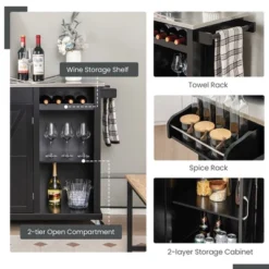 Costway Kitchen Island Cart Rolling Utility Trolley Stainless Steel Top Wine Rack 18 Costway Kitchen Island Cart Rolling Utility Trolley Stainless Steel Top Wine Rack -Restaurant Furniture Store GUEST d5562dbe 103e 4688 b684 42ef3588eaab