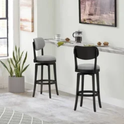 31" Sloan Swivel Barstool Black/Gray - Hillsdale Furniture -Restaurant Furniture Store GUEST d5f0019a 6439 435a 94ee 4c3113ba4d34