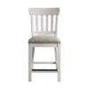 Set Of 2 24" Drake Slat Back Cushion Seat Counter Height Barstools Rustic White/French Oak - Intercon -Restaurant Furniture Store GUEST d6feecd0 67df 4fd0 b11f a8e75df5bed3