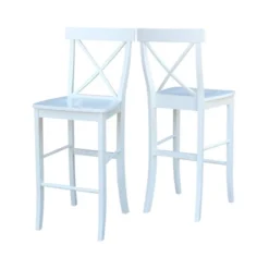 30" X-Back Counter Height Barstool White - International Concepts -Restaurant Furniture Store GUEST d749c1eb 67da 41c9 af77 719495b98f3e