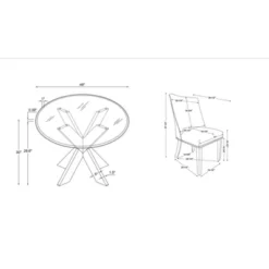 5pc Axbridge Dining Set - Powell -Restaurant Furniture Store GUEST d74b0a9f 2f83 4692 8862 e2fab0ae4be3