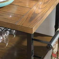 Austin Wine Cart Brown/Black - Linon -Restaurant Furniture Store GUEST d7c3db1a 7a29 4573 88ef caf620555662