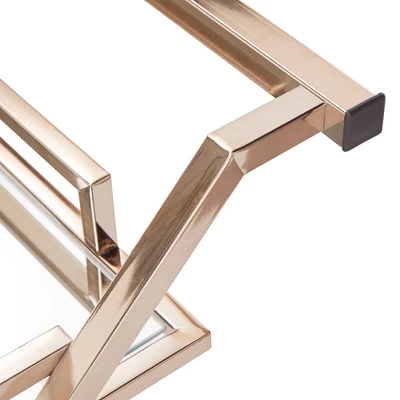 Rosanne Champagne Bar Cart Gold - Inspire Q 9 Rosanne Champagne Bar Cart Gold - Inspire Q - Image 7