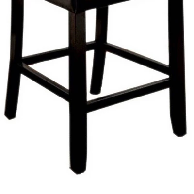 Set Of 2 Contemporary Counter Height Barstools Black - Benzara 5 Set Of 2 Contemporary Counter Height Barstools Black - Benzara - Image 3