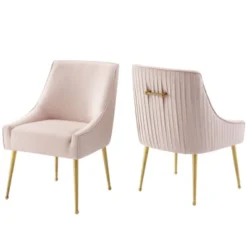 Set Of 2 Discern Pleated Back Upholstered Performance Velvet Dining Chairs - Modway -Restaurant Furniture Store GUEST dbf8bf3a 6c17 4d90 8d48 e42bcdc2d54e