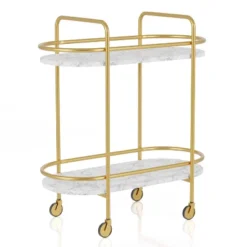 Madronas Serving Carts With Faux Marble Gold Coating/White - MiBasics -Restaurant Furniture Store GUEST dc8112d3 b1de 404c 8f9c 473b454856c9