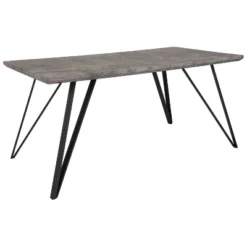 Merrick Lane Rectangular Dining Table - Wood Finish Kitchen Table With Retro Hairpin Legs -Restaurant Furniture Store GUEST dd47feca bc9a 4d2f 97ef 8131119b9dbf