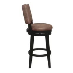 30" Kaede Wood And Upholstered Swivel Barstool Black/Chestnut - Hillsdale Furniture -Restaurant Furniture Store GUEST de346b1b a386 4ed5 966b d9179fff8ff1