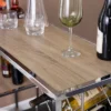 Befail Serving Table With Bar Storage Natural/Chrome - Aiden Lane -Restaurant Furniture Store GUEST de379807 86b7 4c74 aec0 df2f5b74d33f