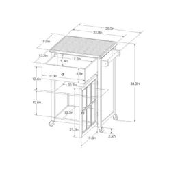 Windham Wood Top Kitchen Cart - Black - Threshold™ -Restaurant Furniture Store GUEST dea9d574 4d43 47af 9b54 441db16c8996