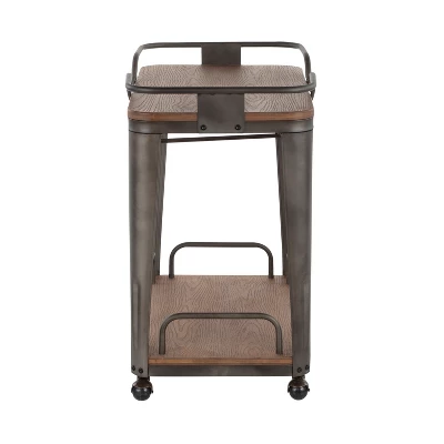 Oregon Industrial Bar Cart Antique - LumiSource 4 Oregon Industrial Bar Cart Antique - LumiSource - Image 2