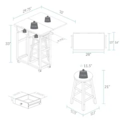 Square Hardwood Drop Leaf Table Top Breakfast Cart Natural/White - Flora Home 27 Square Hardwood Drop Leaf Table Top Breakfast Cart Natural/White - Flora Home -Restaurant Furniture Store GUEST df36a36a 13f4 4c21 b4aa a85ae77842f6