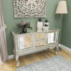 Glam Mirrored Sideboard Silver - Olivia & May -Restaurant Furniture Store GUEST df79730d c348 4570 aa93 246c5dc9240c