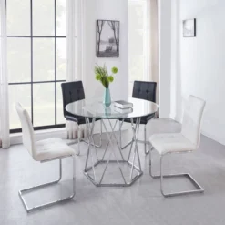 5pc Escondido Dining Set White - Steve Silver Co.