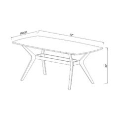 72" Emmond Mid-Century Modern Dining Table White/Brown - Threshold™ -Restaurant Furniture Store GUEST e05b55be de65 49d9 89fd a74263628b9a
