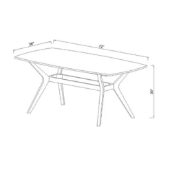 72" Emmond Mid-Century Modern Dining Table White/Brown - Threshold™ -Restaurant Furniture Store GUEST e1424134 0b89 41ec b44c 758c24e09edc