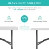 Best Choice Products 6ft Plastic Folding Table, Indoor Outdoor Heavy Duty Portable W/ Handle, Lock For Picnic -Restaurant Furniture Store GUEST e143326b fbdc 4211 a981 cda62d2d4236
