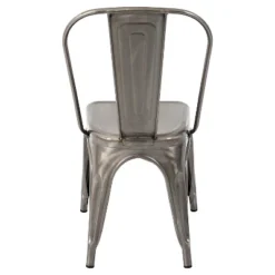 Set Of 2 Oregon Industrial Dining Chair Metal/Silver Gloss - LumiSource -Restaurant Furniture Store GUEST e476489a 446c 48cb 8d43 e456074fbcff