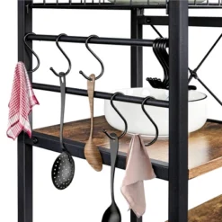 Yaheetech Kitchen Storage Rack With Basket/Hooks/Storage -Restaurant Furniture Store GUEST e52094f8 2822 4d3b a236 85aaf4ae859b