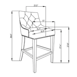 Leigh Counter Height Barstool - Chic Home