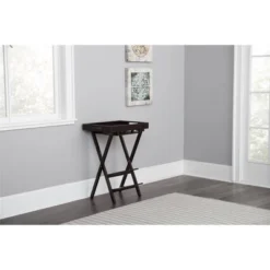 Wood Folding Wine Rack With Removable Tray Espresso - Room And Joy