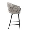 26" Braided Matisse Counter Height Barstool With Faux Leather And Fabric - LumiSource 1 26" Braided Matisse Counter Height Barstool With Faux Leather And Fabric - LumiSource -Restaurant Furniture Store GUEST e6551321 40cd 4ad4 8b2a f894a045af4e